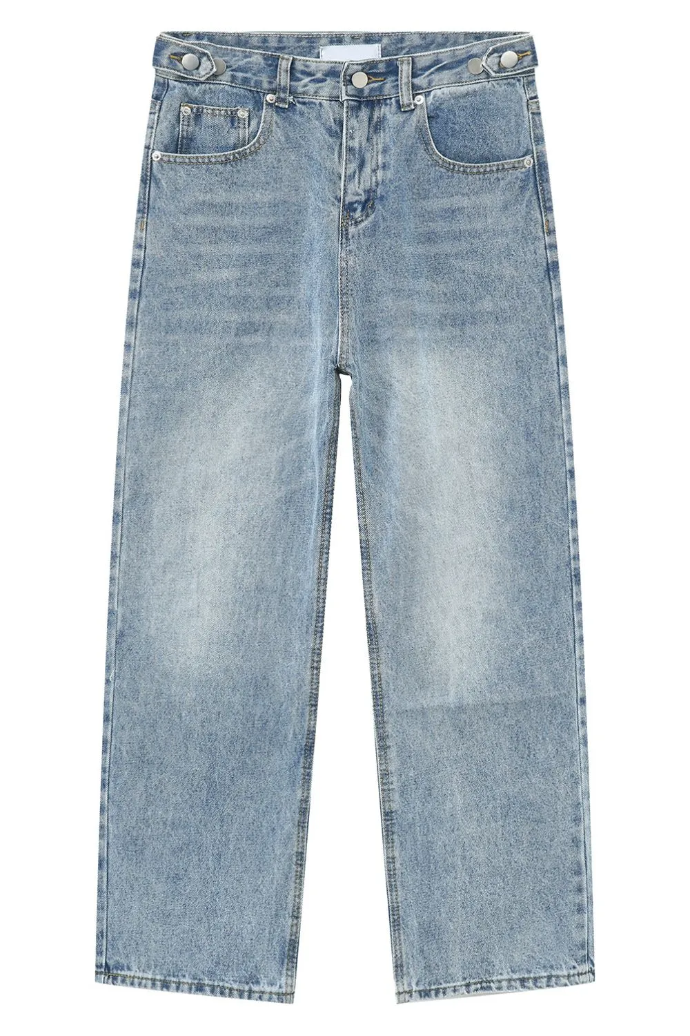 Men's Washed Straight-Leg Jeans, image 4