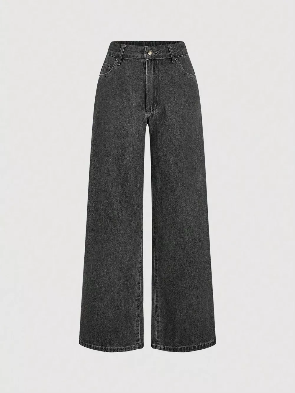 Halter Neck Denim Vest and Wide-Leg Jeans Set, image 11