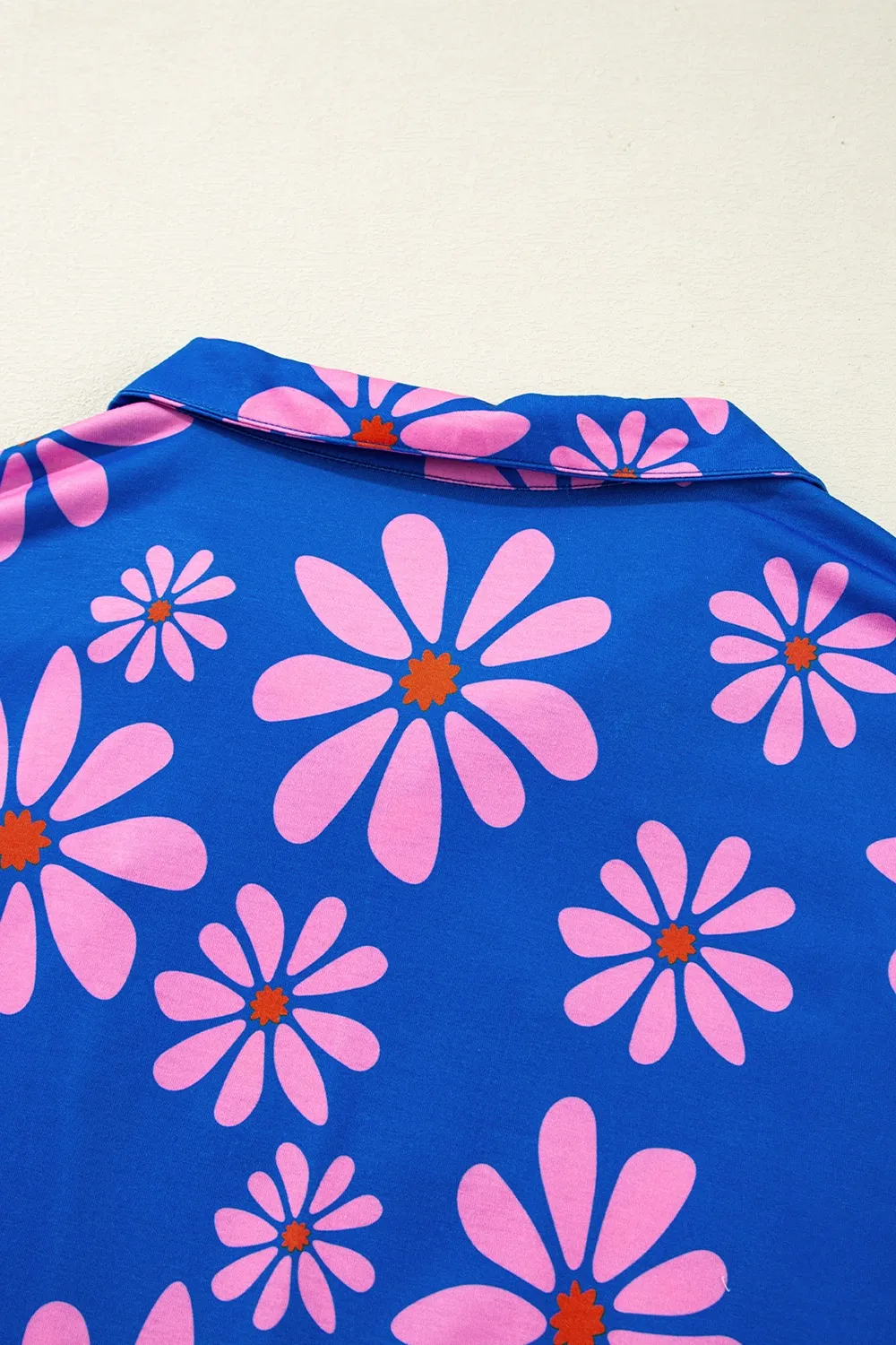 Floral Print Zip Collar Drawstring Summer Mini Dress, image 10