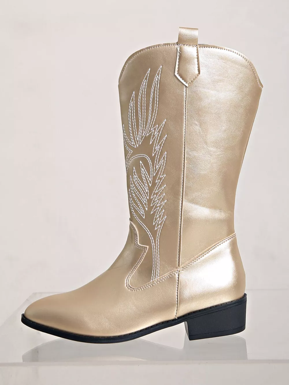 Embroidered Block Heels Boots, image 10