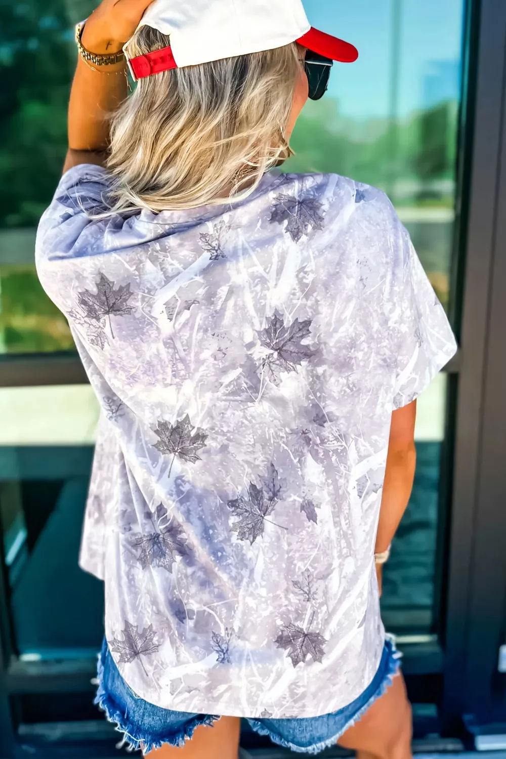 Camouflage Woodland Print Drop Shoulder Tunic Tee, image 2