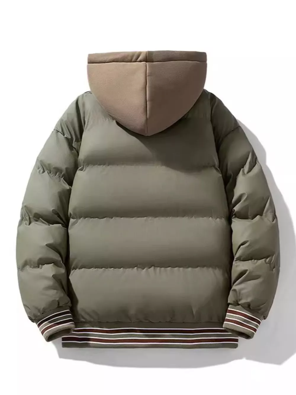 Men's Plus Size Hooded Padded Puffer Jacket, image 3