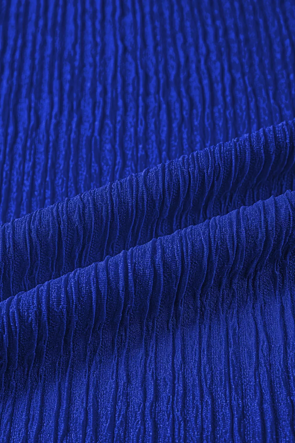 Solid Color Textured Ruffle Trim Short Sleeve Blouse, image 8