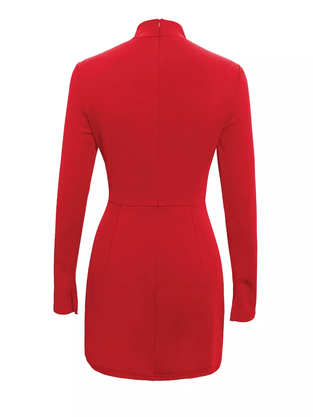 Mock Neck Long Sleeve Bodycon Dress, image 12