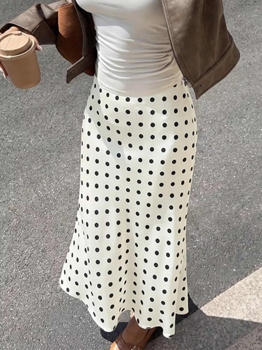 Polka Dot Midi Skirt, image 7