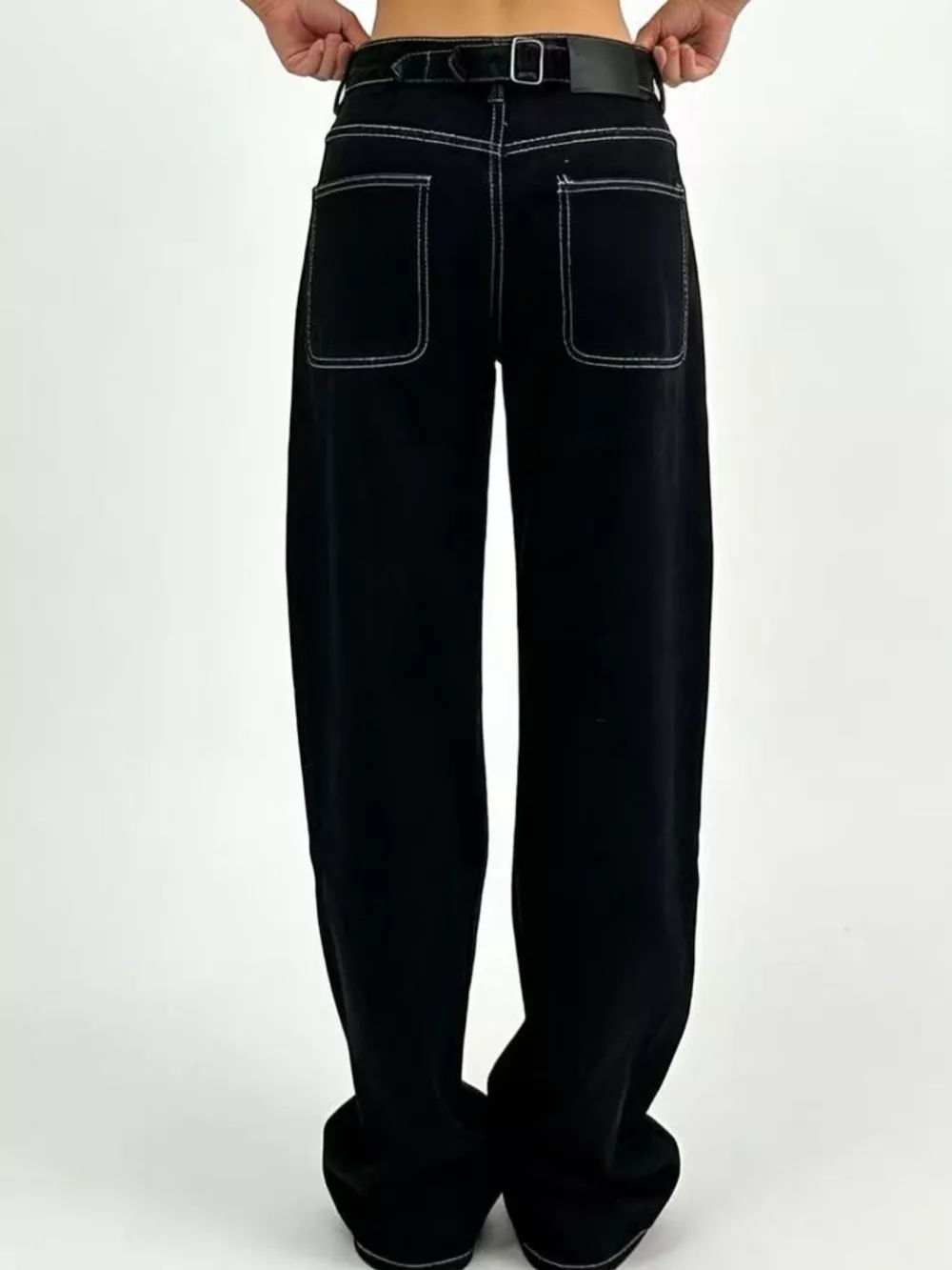 Wide Leg Washed Jeans, image 7