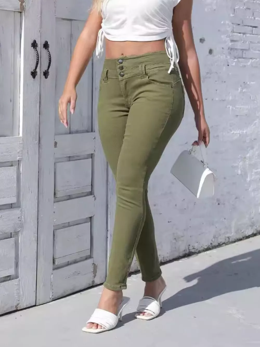 High-Waisted Skinny Jeans, image 2