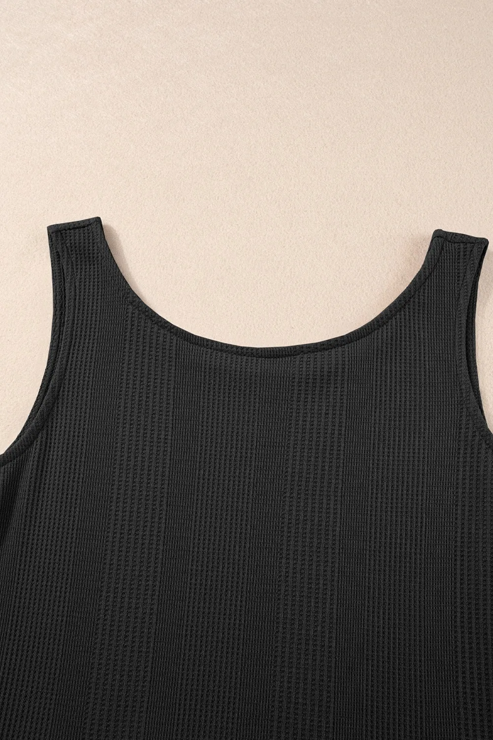 Color Ribbed Ruffle Tank Top and Pants Set, image 20