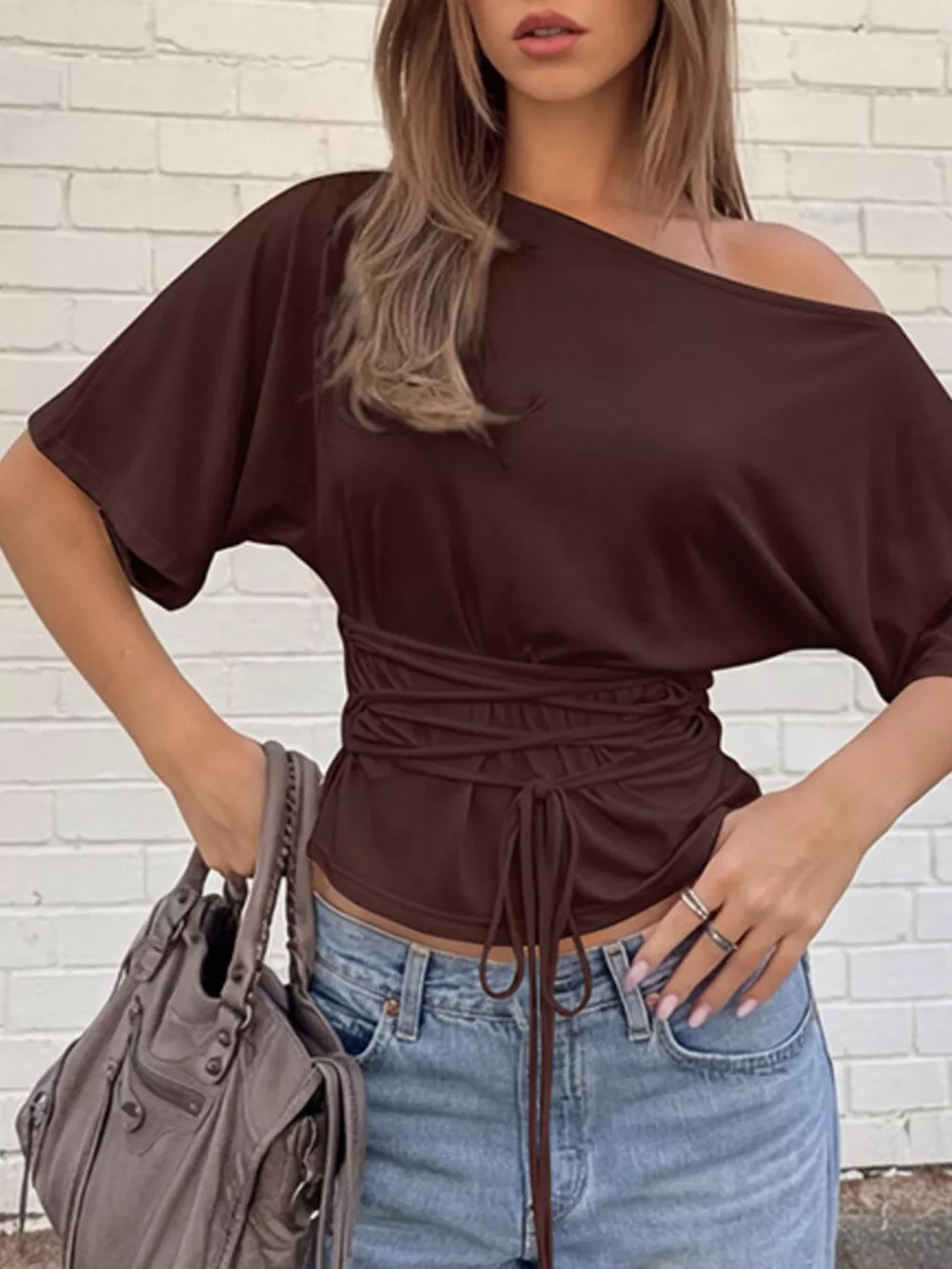 Boat Neck Short Sleeve T-Shirt, image 19