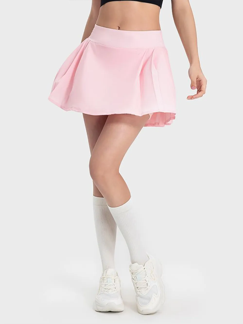 Pleated Detail Mid-Rise Waist Active Skirt, image 12