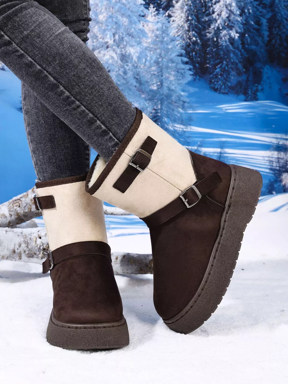 Round Toe Platform Boots, image 4