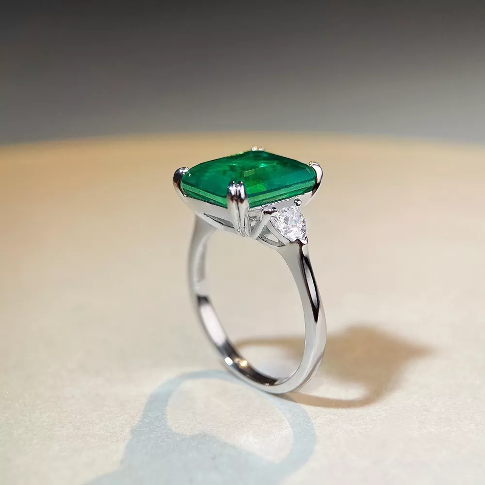 925 Sterling Silver Zircon Geometric Ring, image 9