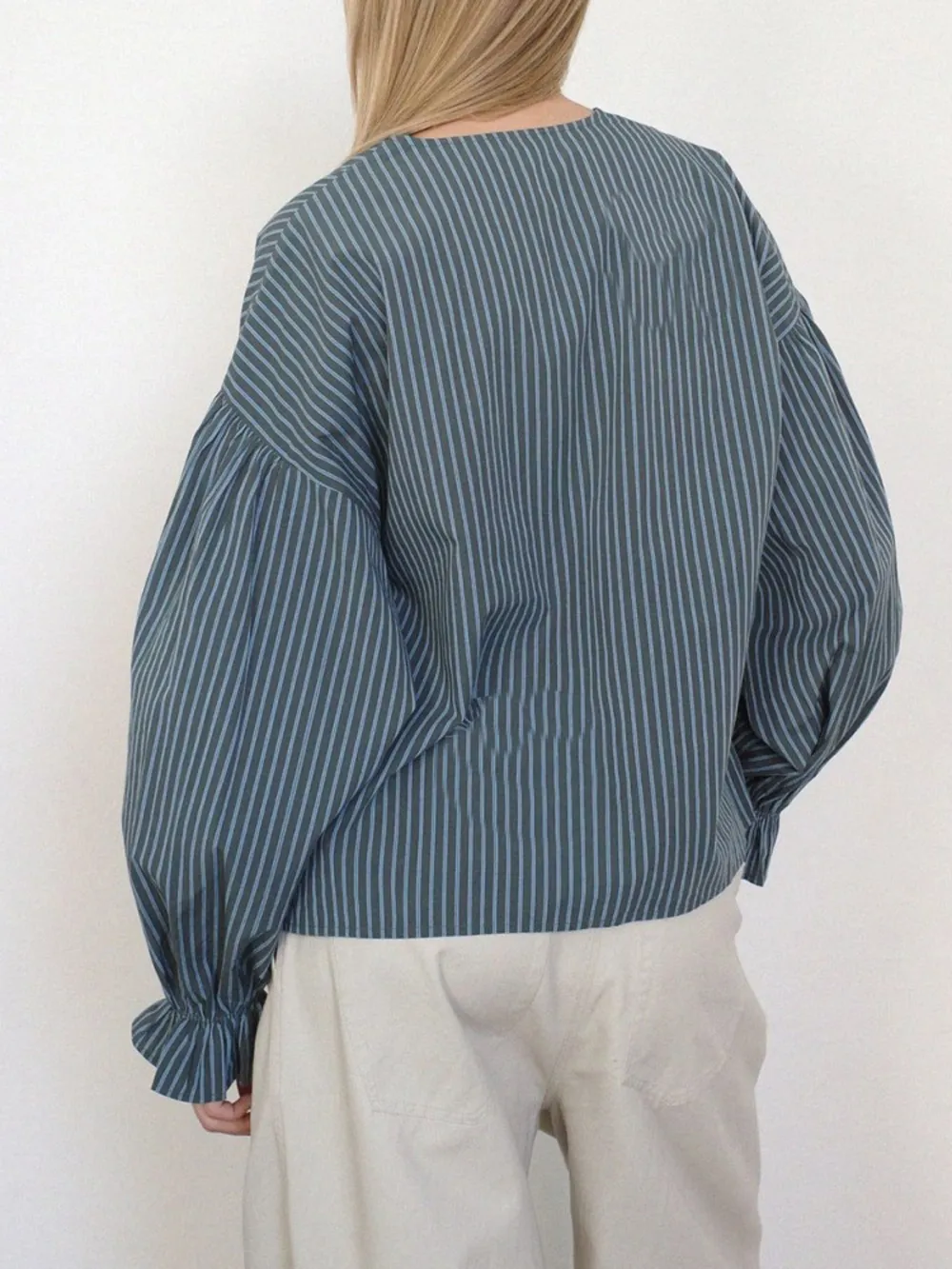 Tied Flounce Sleeve Blouse, image 6