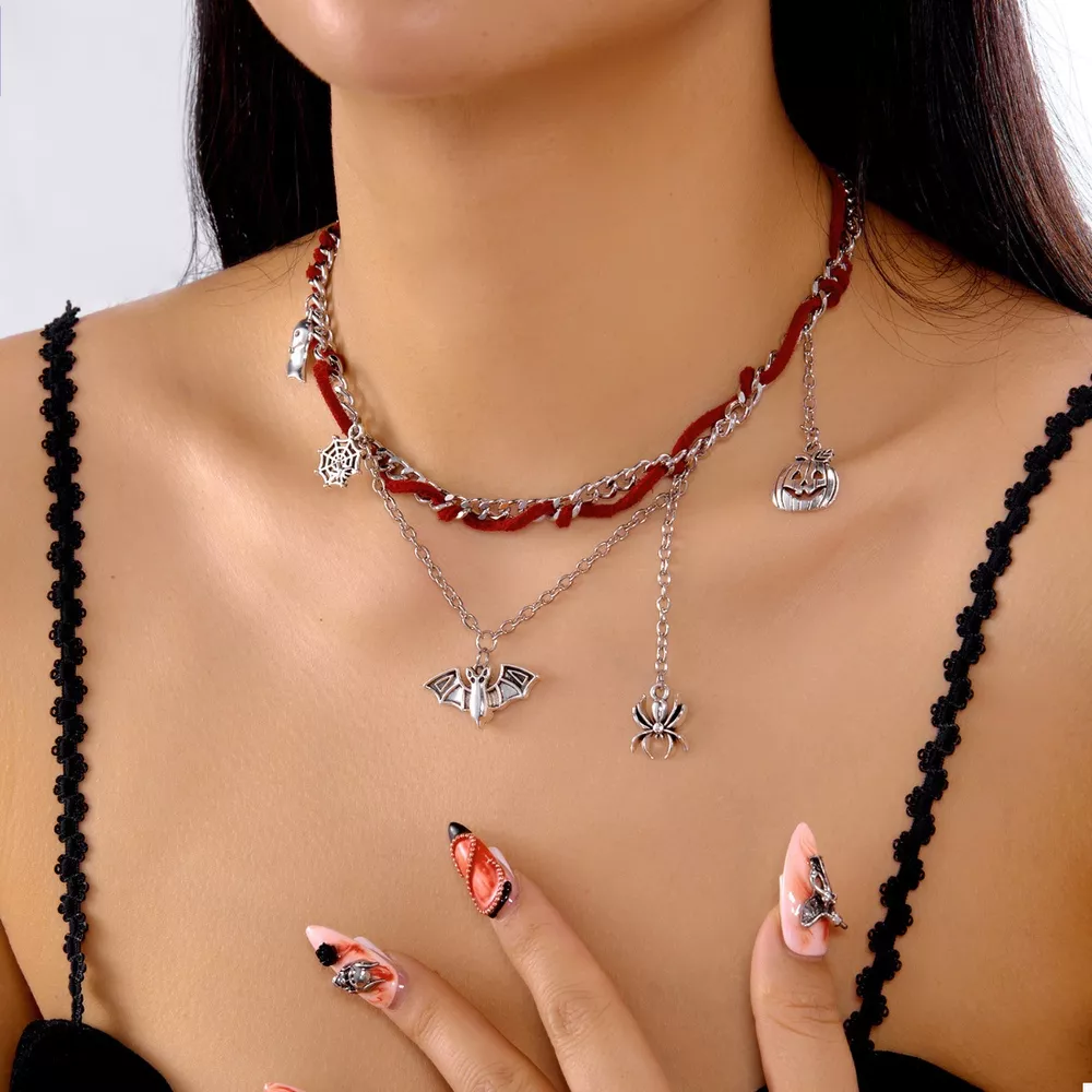 Halloween Double Layered Pendant Necklace, image 3