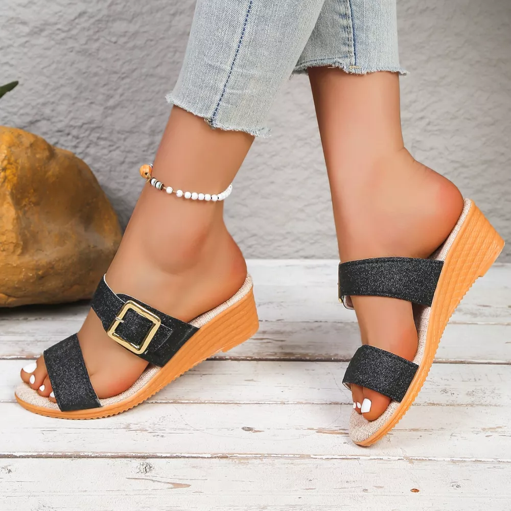 Open Toe Wedge Sandals, image 3