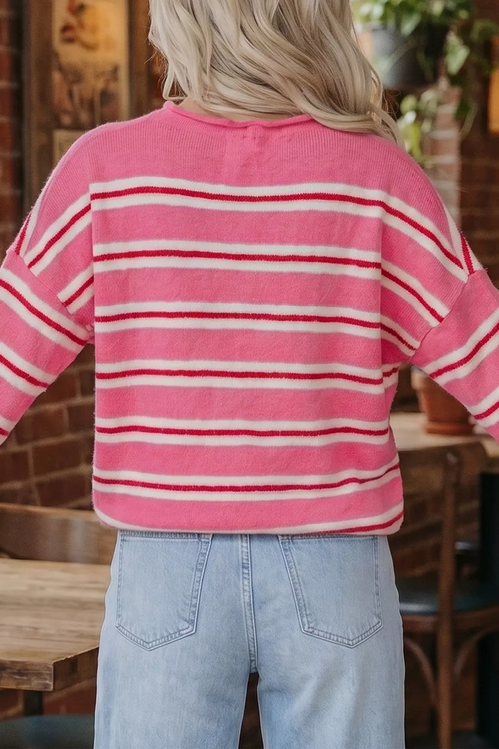Striped Button-Up Cardigan, image 6