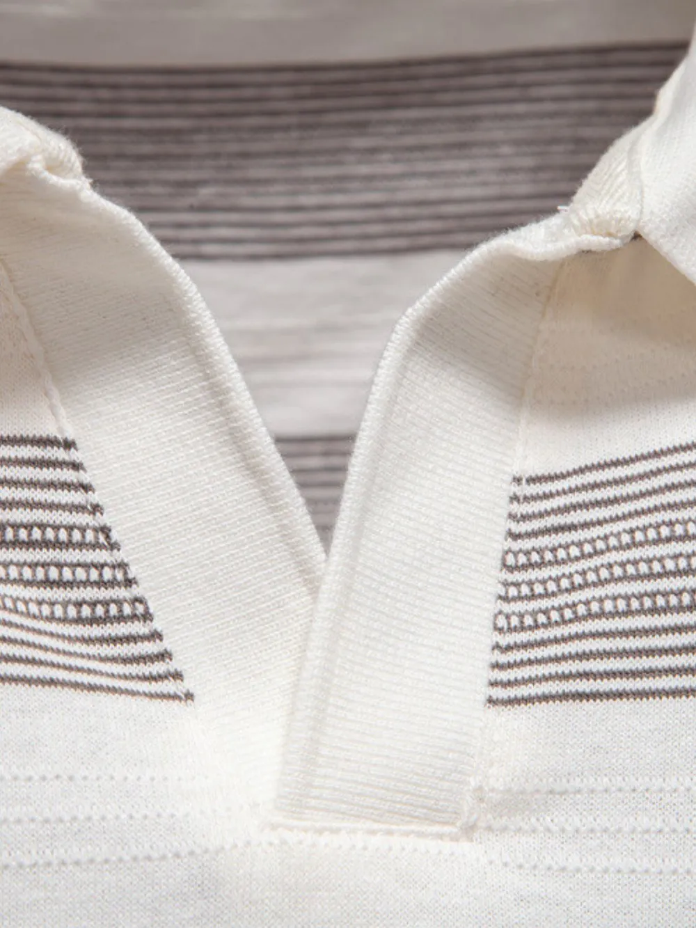 Men's Contrast Striped Short Sleeve Polo, image 4
