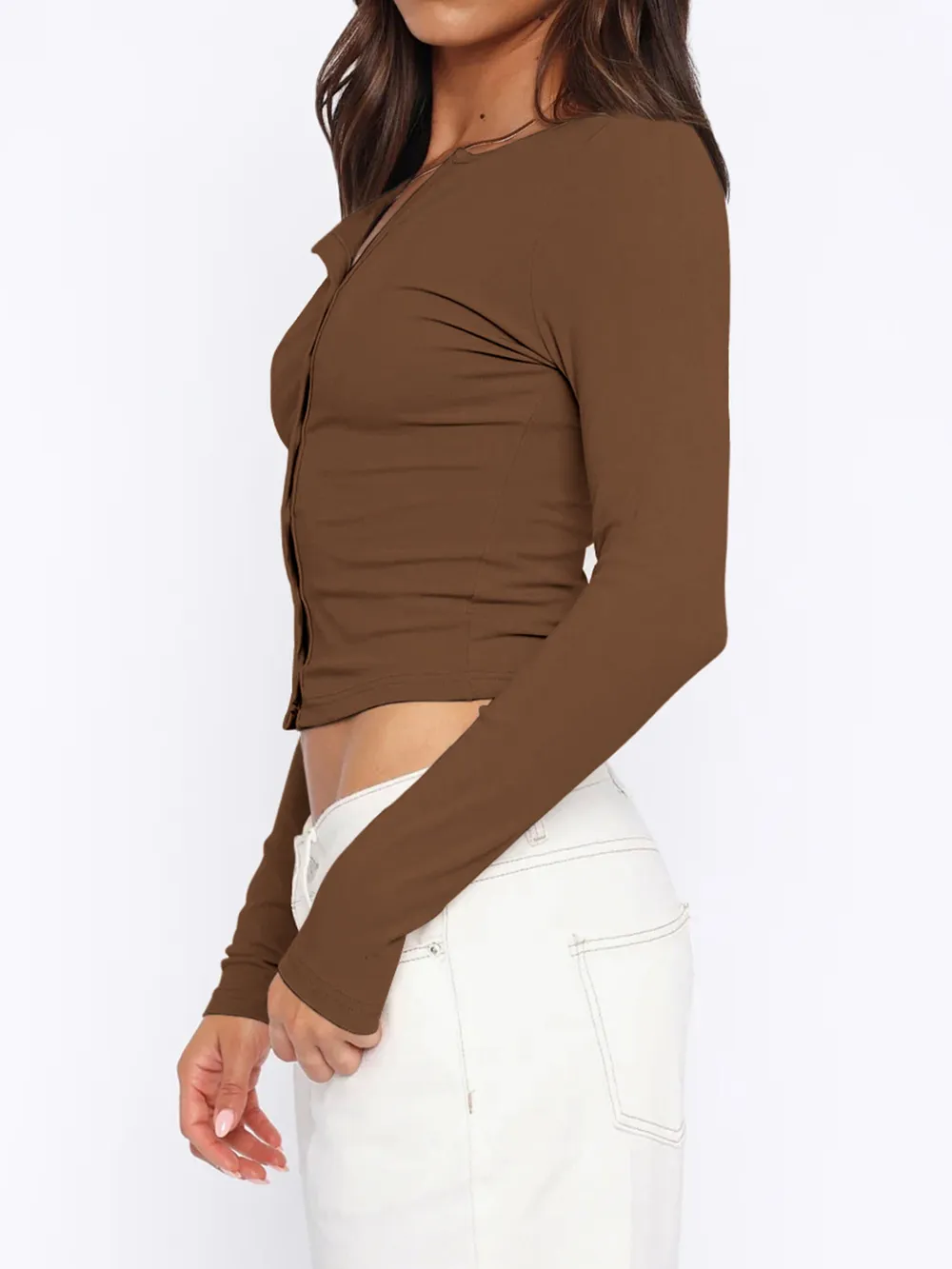 Button Down Long Sleeve Top, image 5