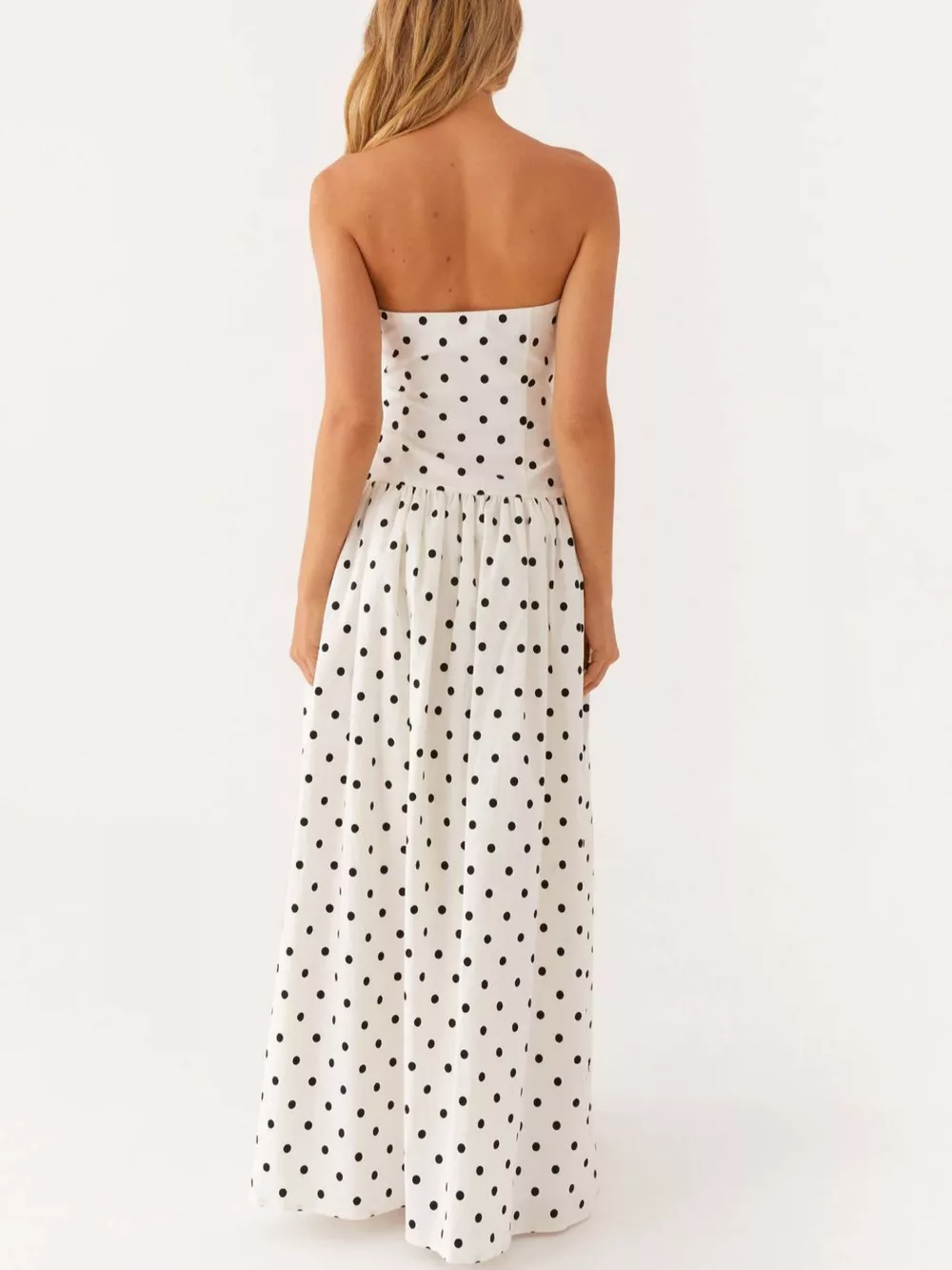 Ruched Printed Tube Maxi Dress, image 11