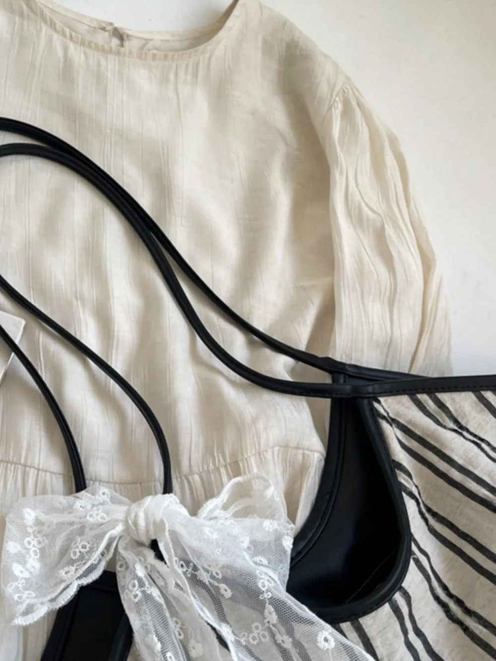 Striped Canvas Tote Bag, image 5