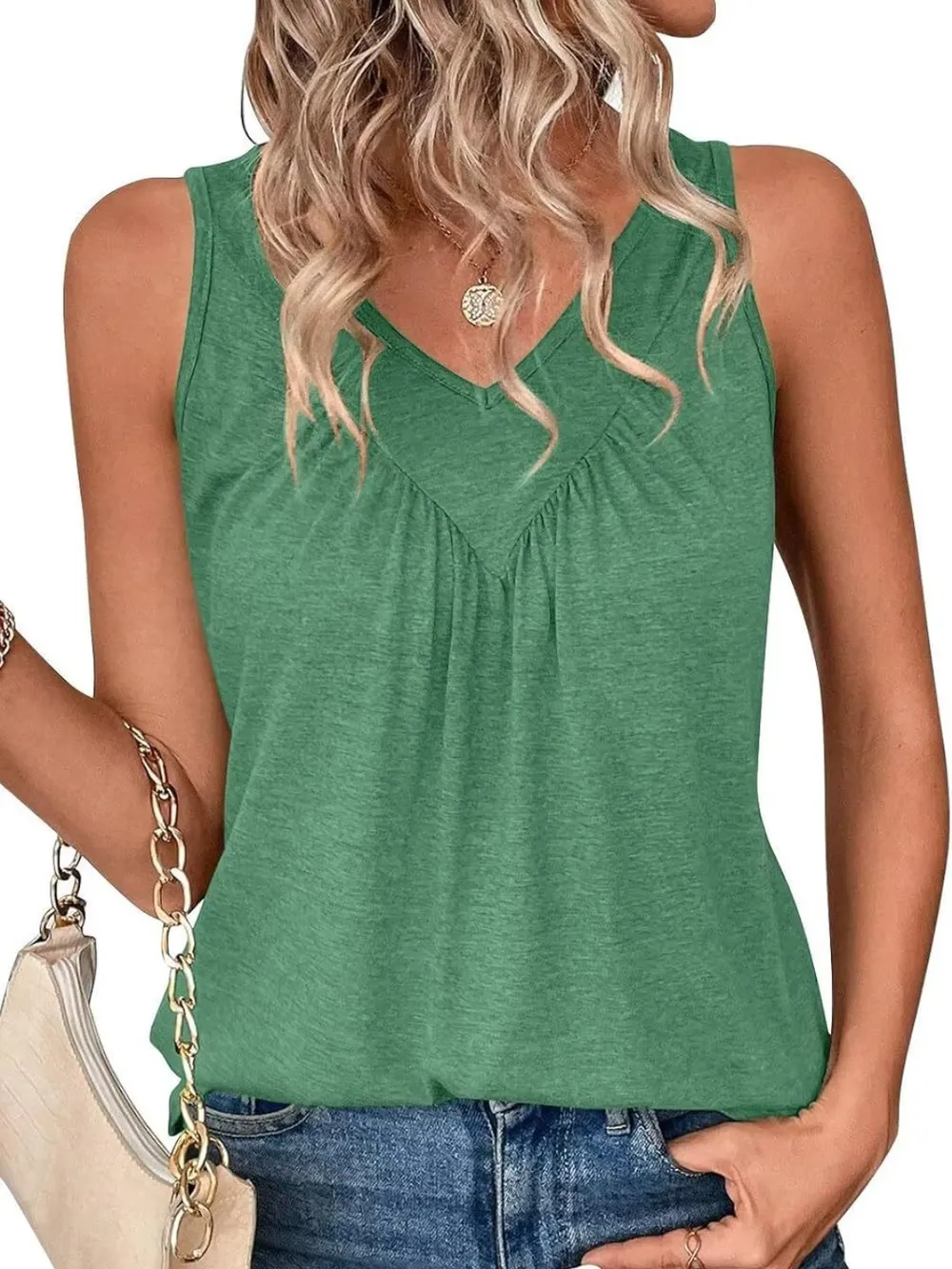 Ruched V-Neck Tank, image 19