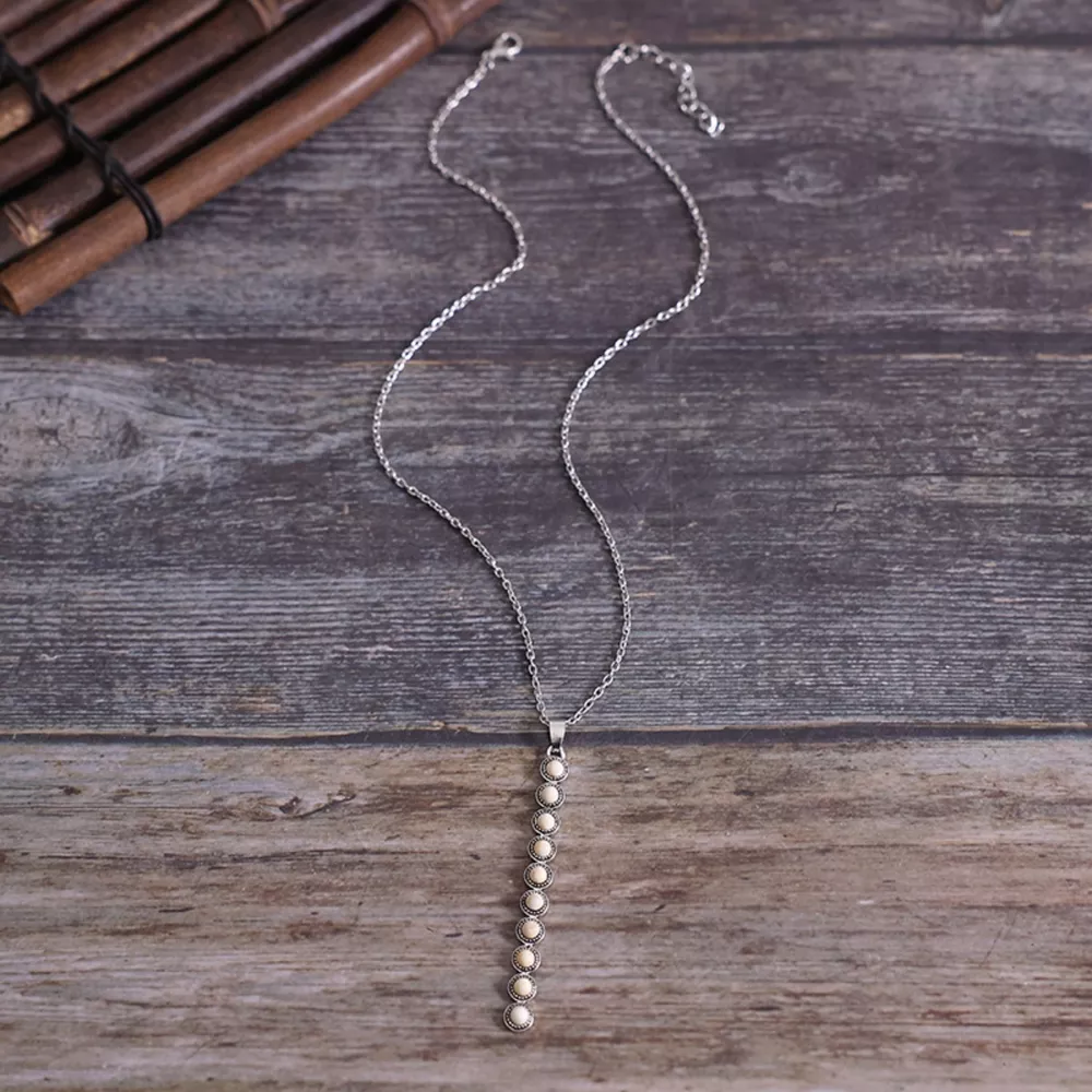 Vintage Style Beaded Bar Necklace, image 5