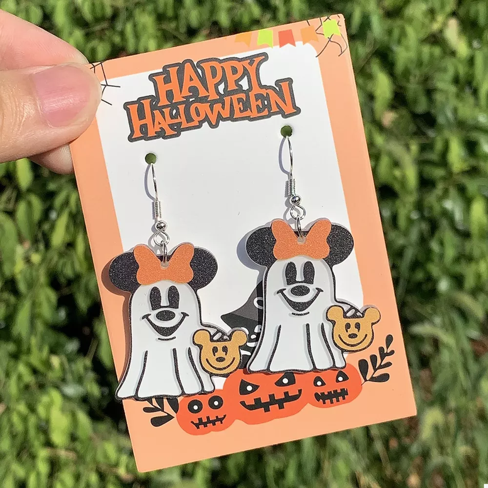 Halloween Mickey Ghost Dangle Earrings, image 5