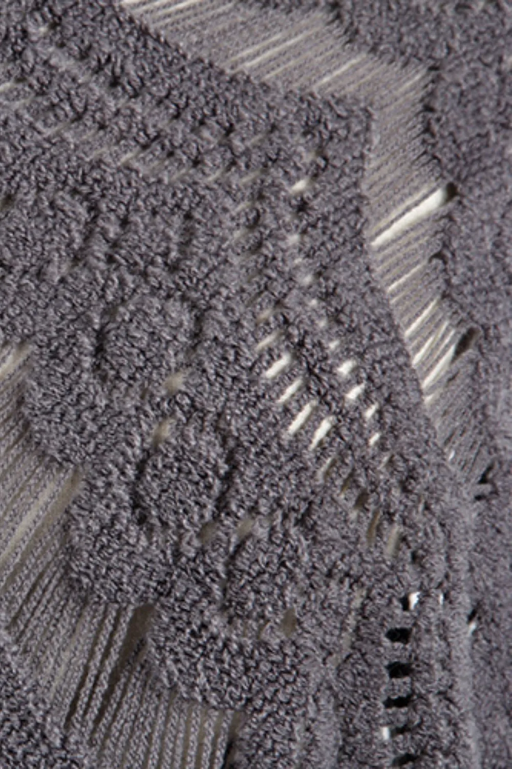 Fringe Openwork Surplice Cape Sleeve Poncho, image 6