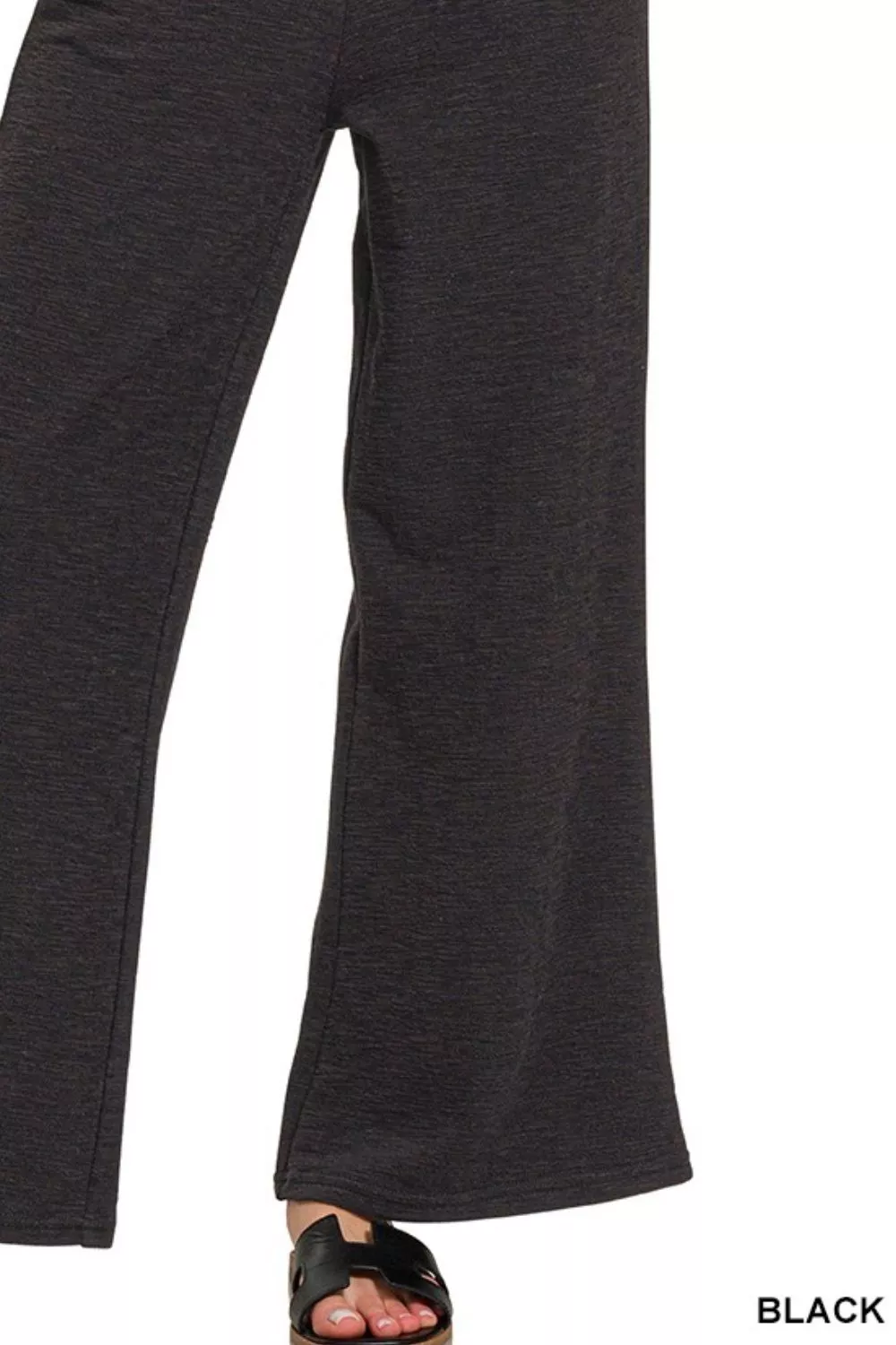 Cotton Slub Wide Leg Pants, image 3