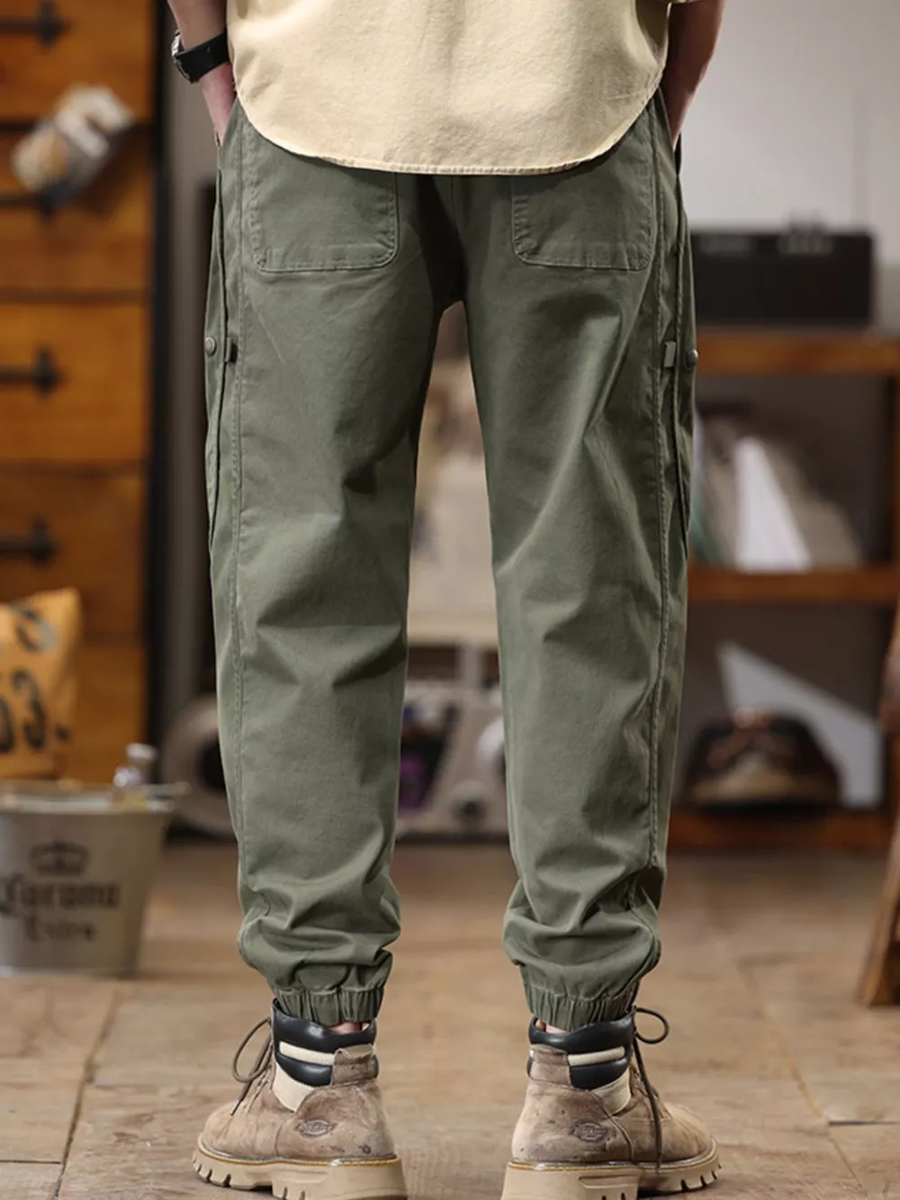 Men's Full Size Drawstring Jogger Pants with Elastic Cuffs Plus Size, image 12