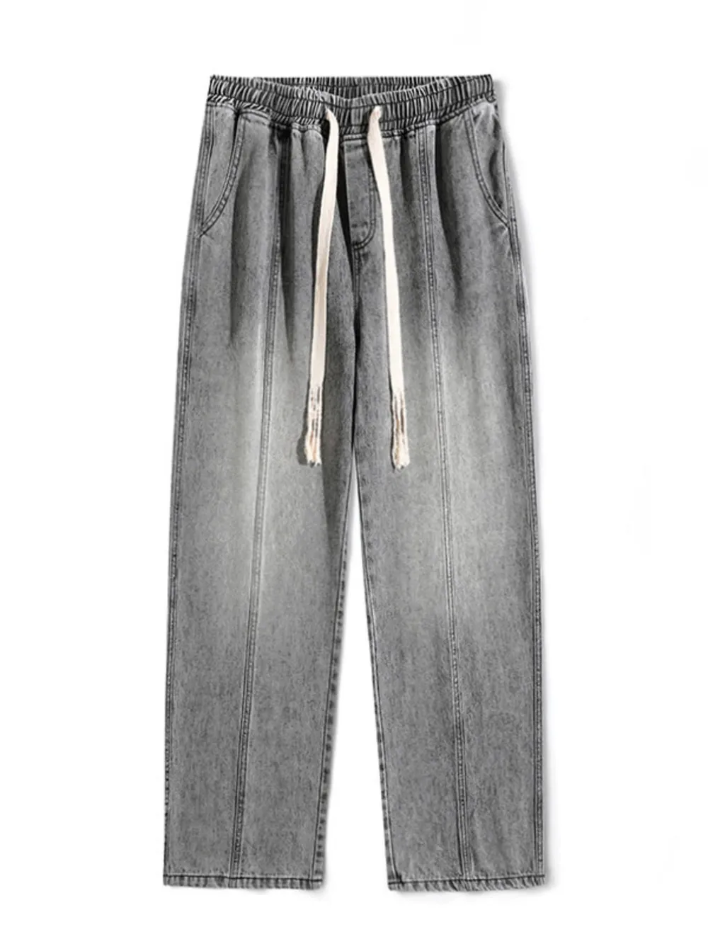 Men's Full Size Drawstring Wide Leg Jeans Plus Size, image 21
