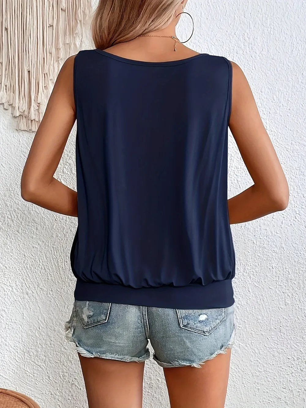 Full Size Ruched Scoop Neck Tank, image 3