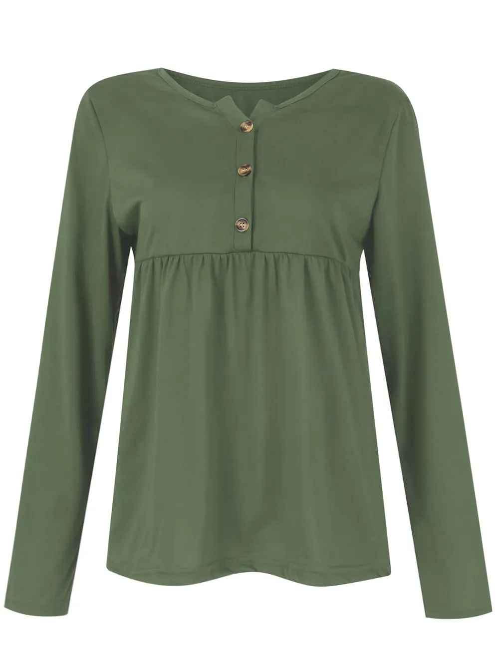 Half Button Long Sleeve T-Shirt, image 3