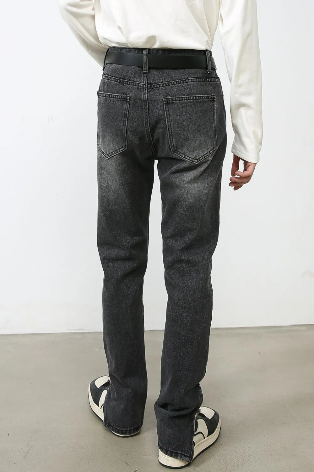 Men's Decor Zip Jeans with Pockets, image 3