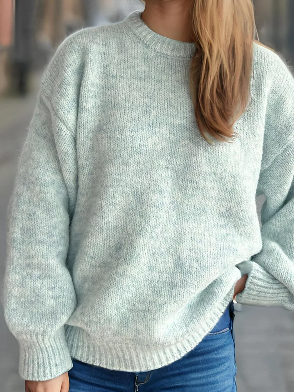 Round Neck Long Sleeve Sweater, image 17