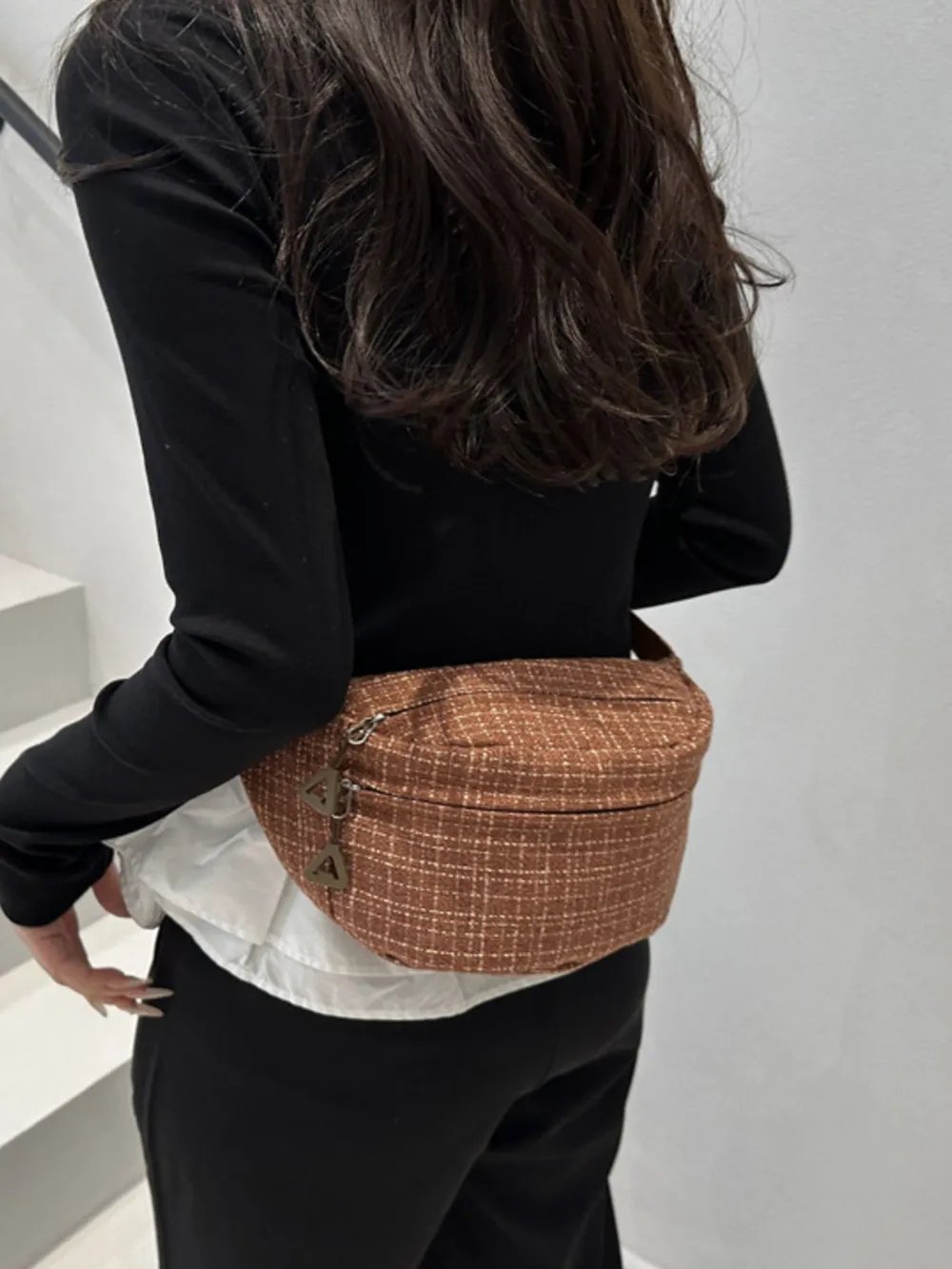 Plaid Pattern Crossbody Bag, image 5