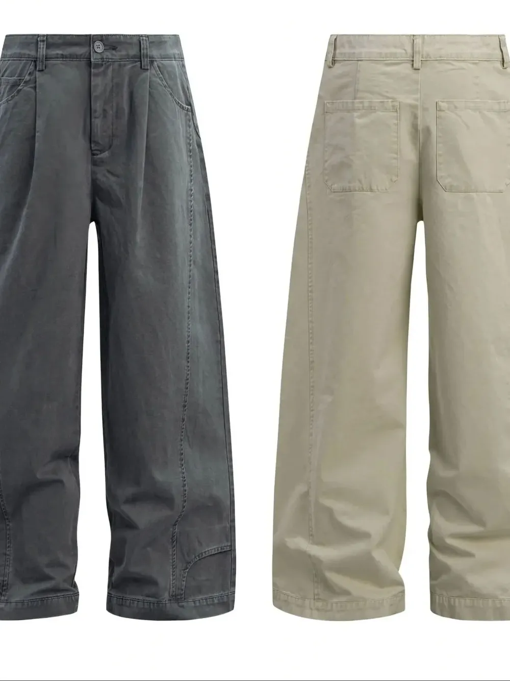 Men's Wide Leg Vintage Washed Pants, image 3