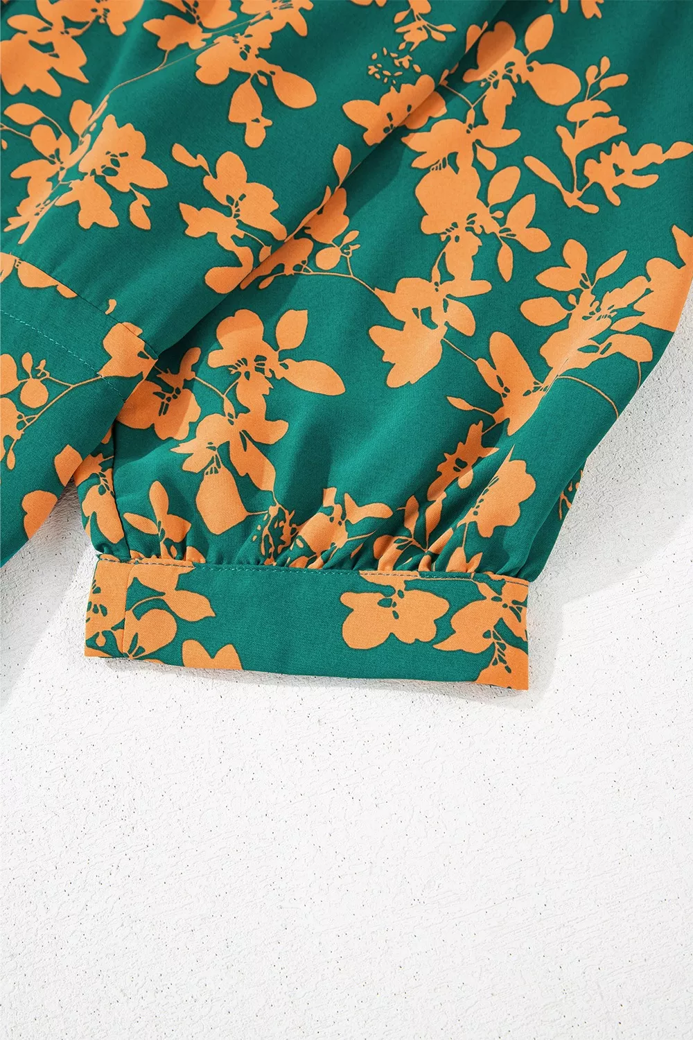 Printed Ruffled Hem Button Front Dress, image 11