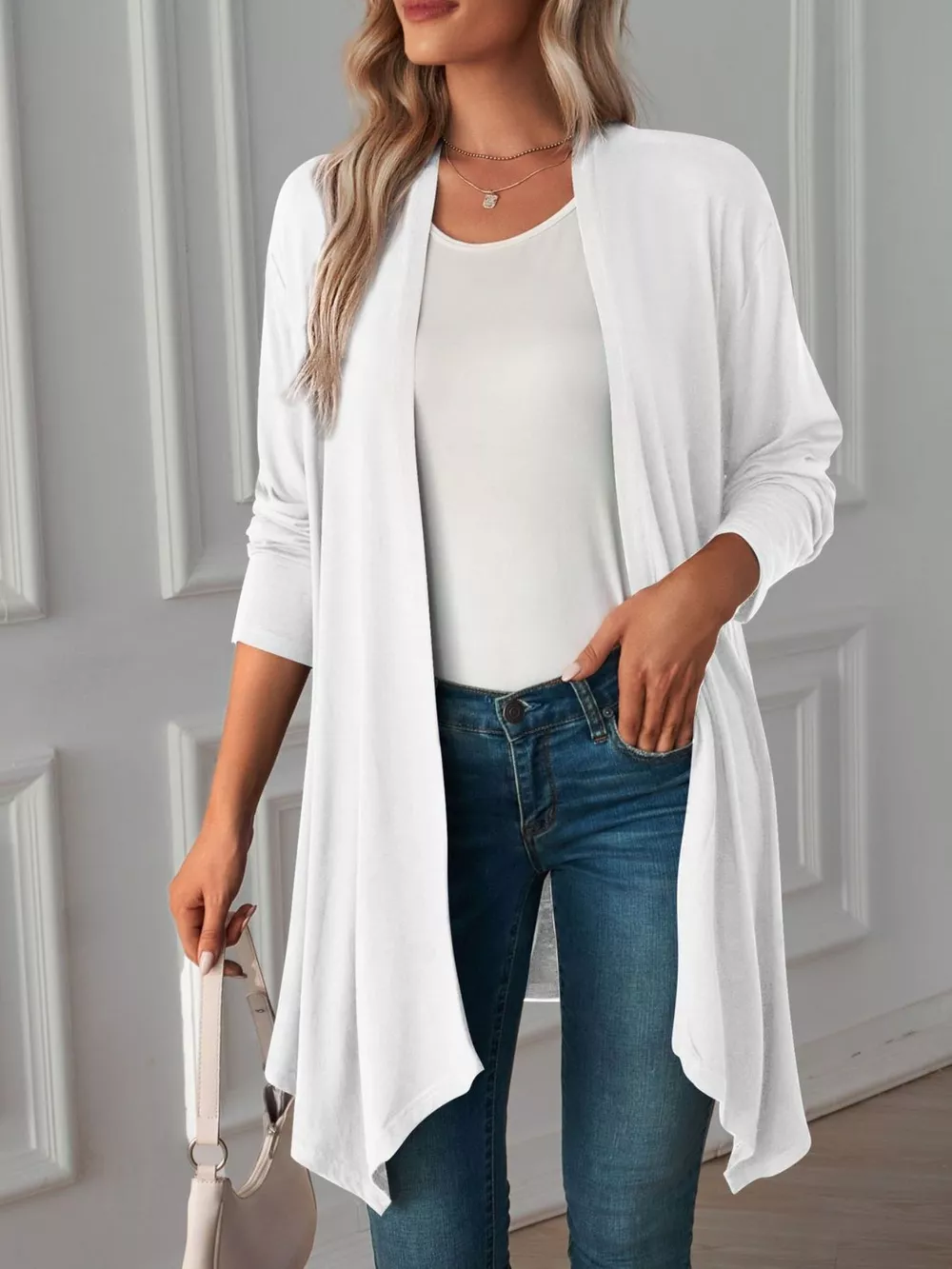Lightweight Open Front Cardigan, image 26