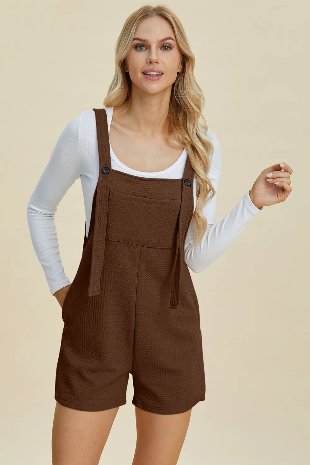 Full Size Texture Sleeveless Romper, image 23