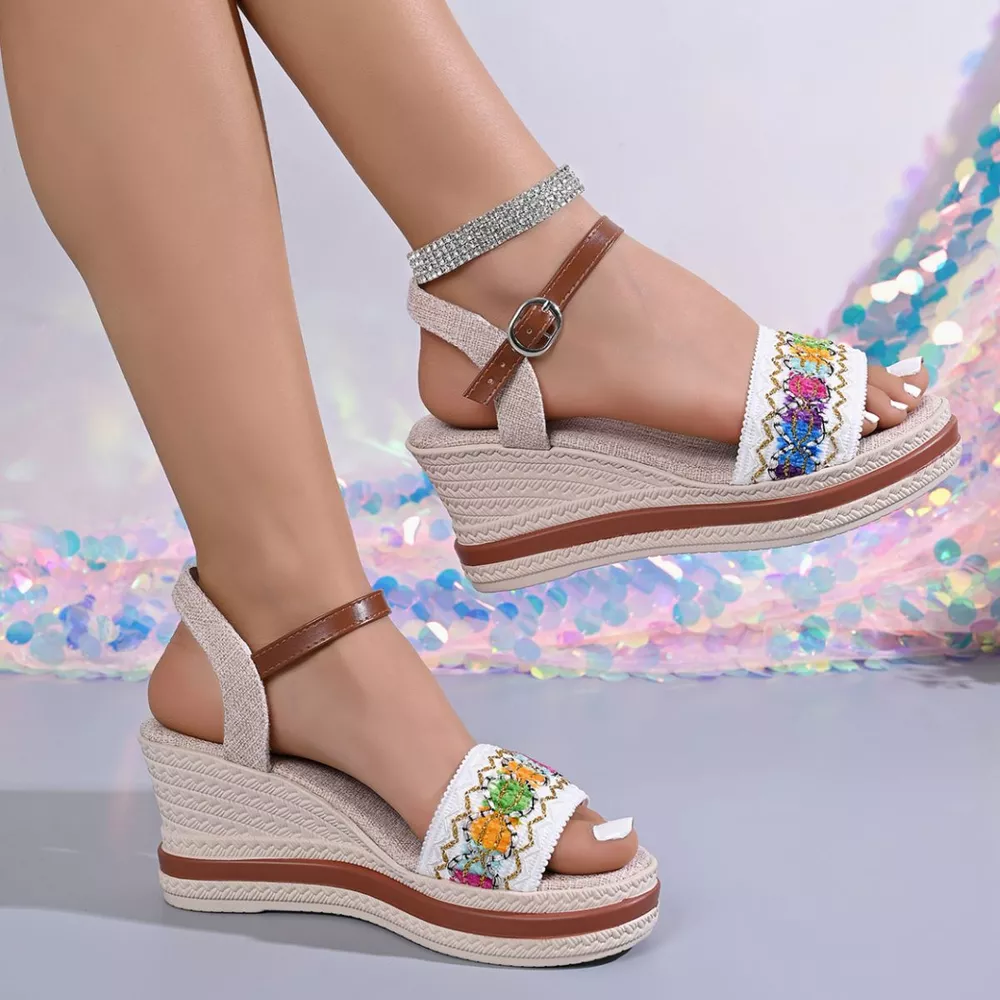 Open Toe Wedge Sandals, image 6