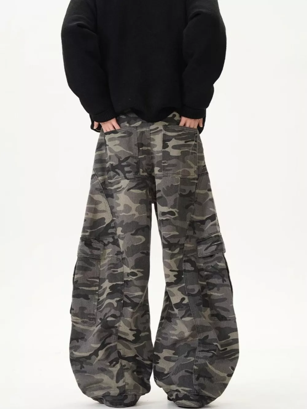 Men's Camouflage Wide Leg Pants, image 5