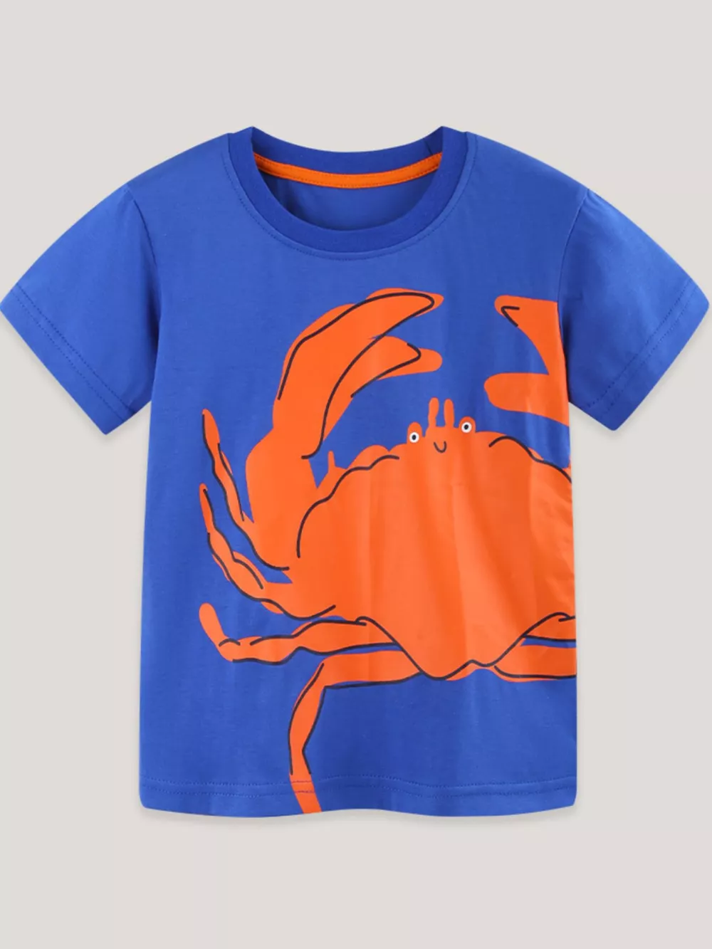 Children' Crab Graphic Crew Neck T-Shirt, image 2