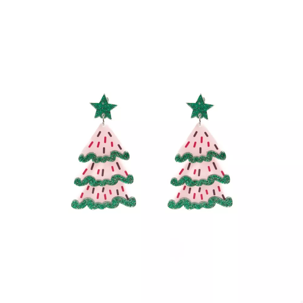 Christmas Tree Dangle Earrings, image 9