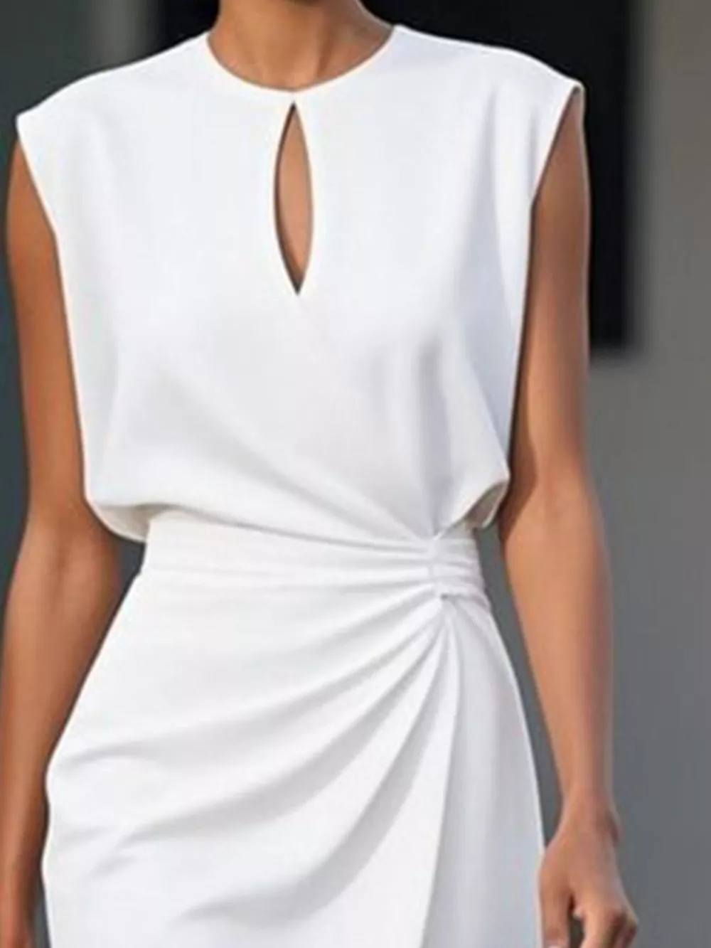 Ruched Waist Sleeveless Dress, image 18