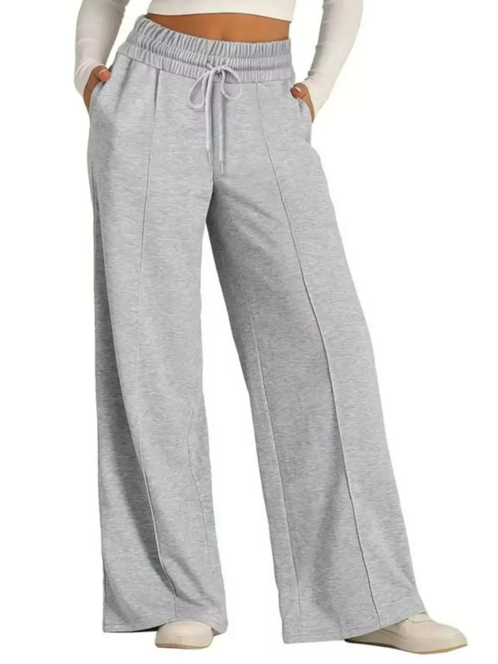 Drawstring Wide Leg Pants, image 3