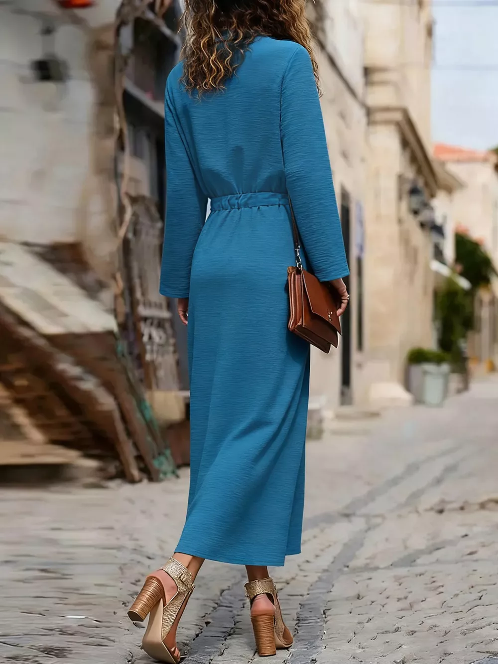 Button-Down Long Sleeve Dress, image 10