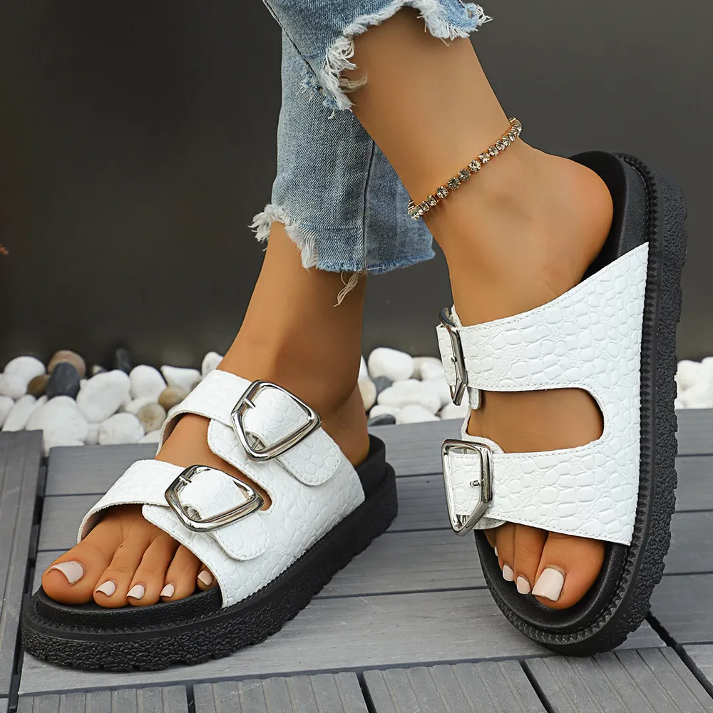 Double Buckle Platform Sandals, image 13