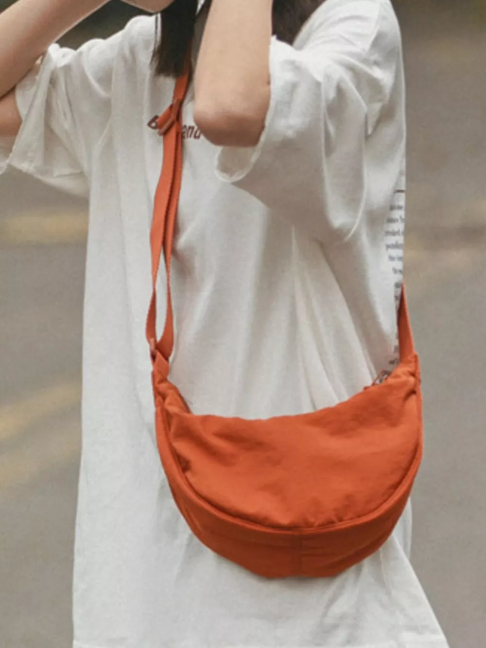 Casual Lightweight Crescent Crossbody Bag, image 8