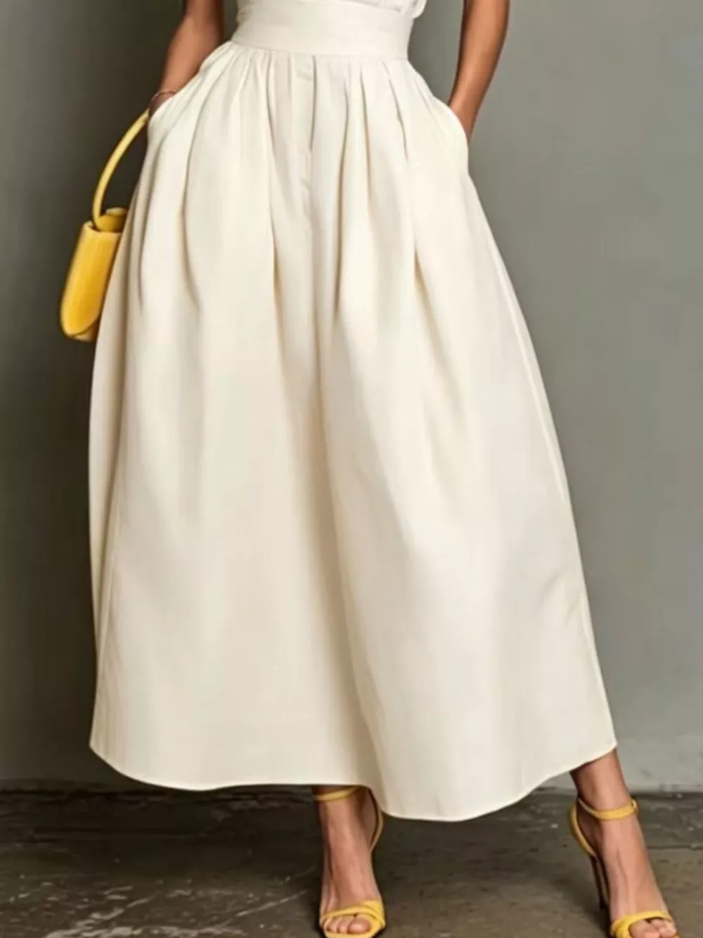 Sleeveless Collared A-Line Midi Dress, image 4